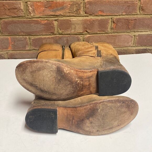 Liberty Black Tan Stone Washed Leather Riding Boot Sz 9.5 - Picture 6 of 9